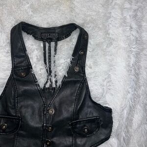 last kiss | Tops | Last Kiss Vintage Leather Vest With  display picture 3